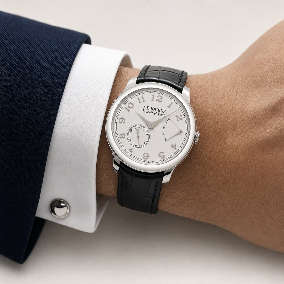 F.P.Journe Chronomètre Souverain Ref. CS Platinum White Dial (2019) — worn