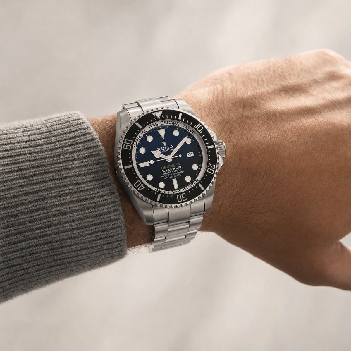 Rolex Deepsea Sea-Dweller 126660 'James Cameron' Blue-Black Dial — worn